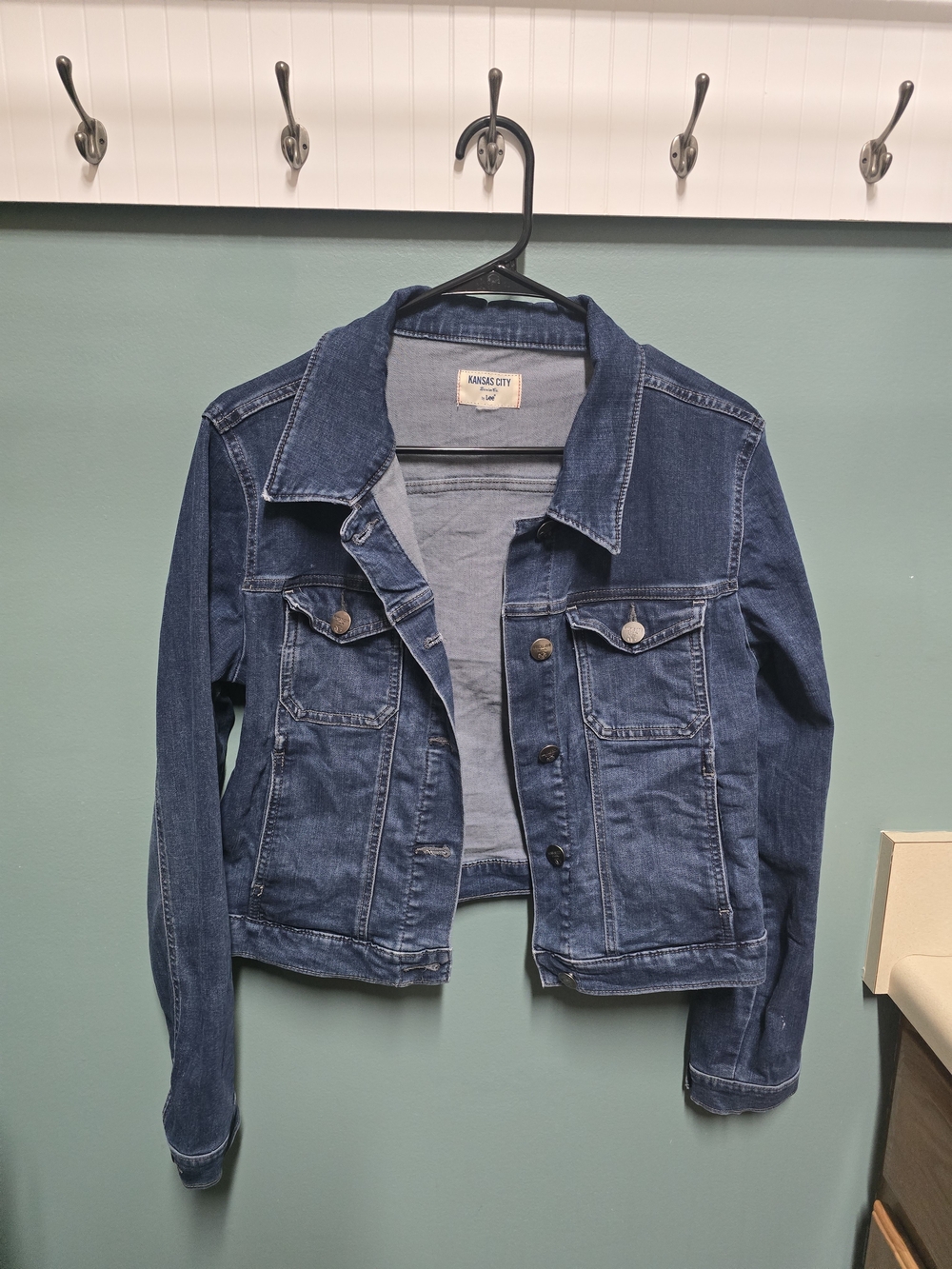 Kamsas City Lee Dark Blue Women's Denim Jacket Size M Medium